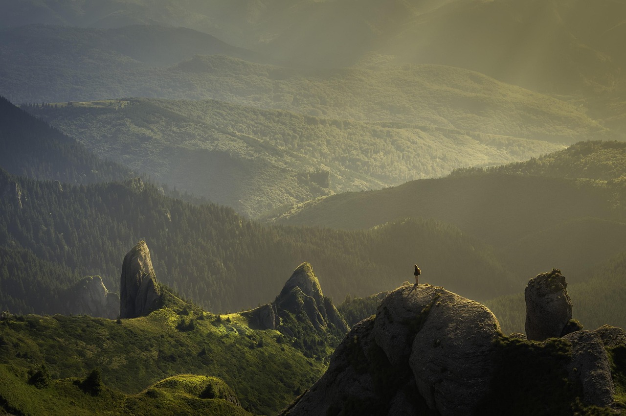 adventure, landscape, mountain, nature, scenic, valley, hills, hiking, hiker, person, outdoors, adventure, adventure, ad