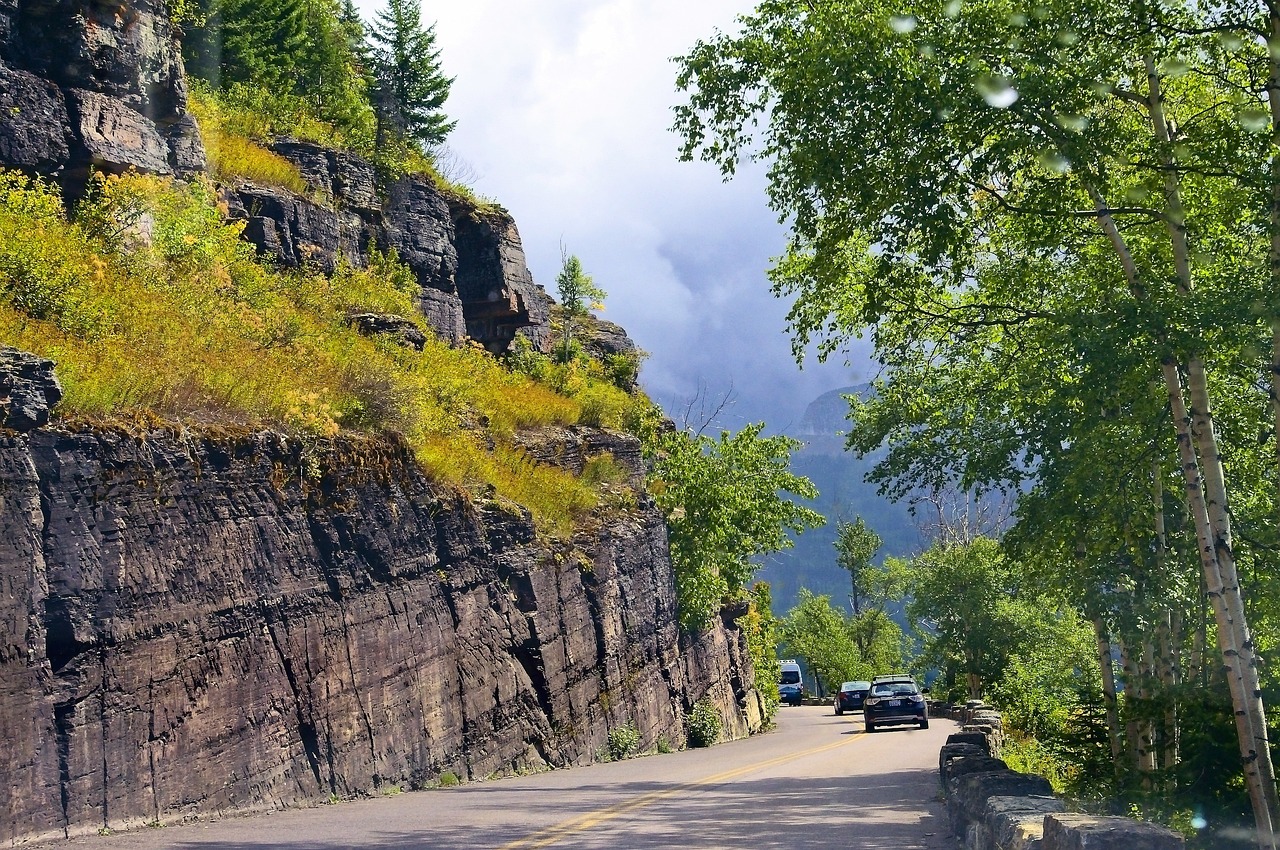 going to the sun road, glacier national park, mountain, road, highway, landscape, travel, mountains, scenic, nature, out